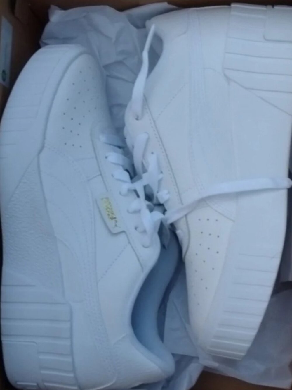 NWT Women's Puma Cali Wedge Sneaker - White, US Sz 8 - Picture 2 of 2
